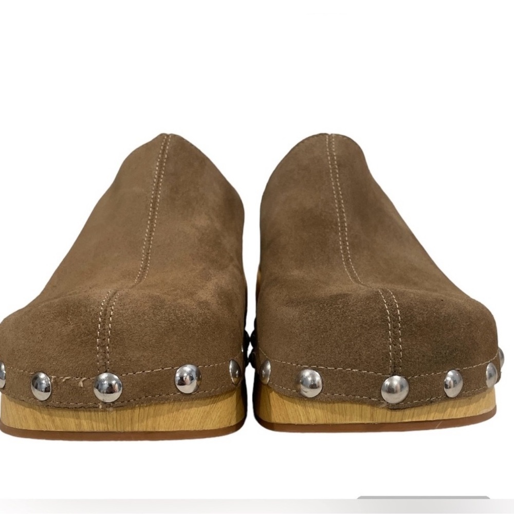 Zara studded suede clogs in taupe in size 40 - Picture 5 of 7